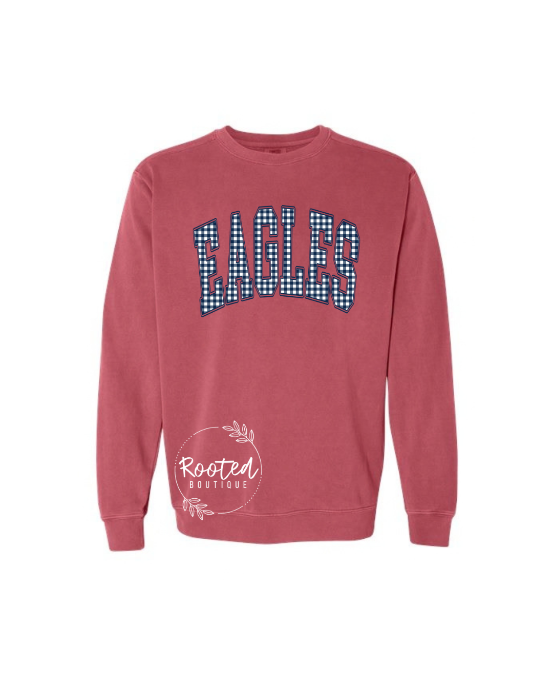 EAGLES GINGHAM CREWNECK
