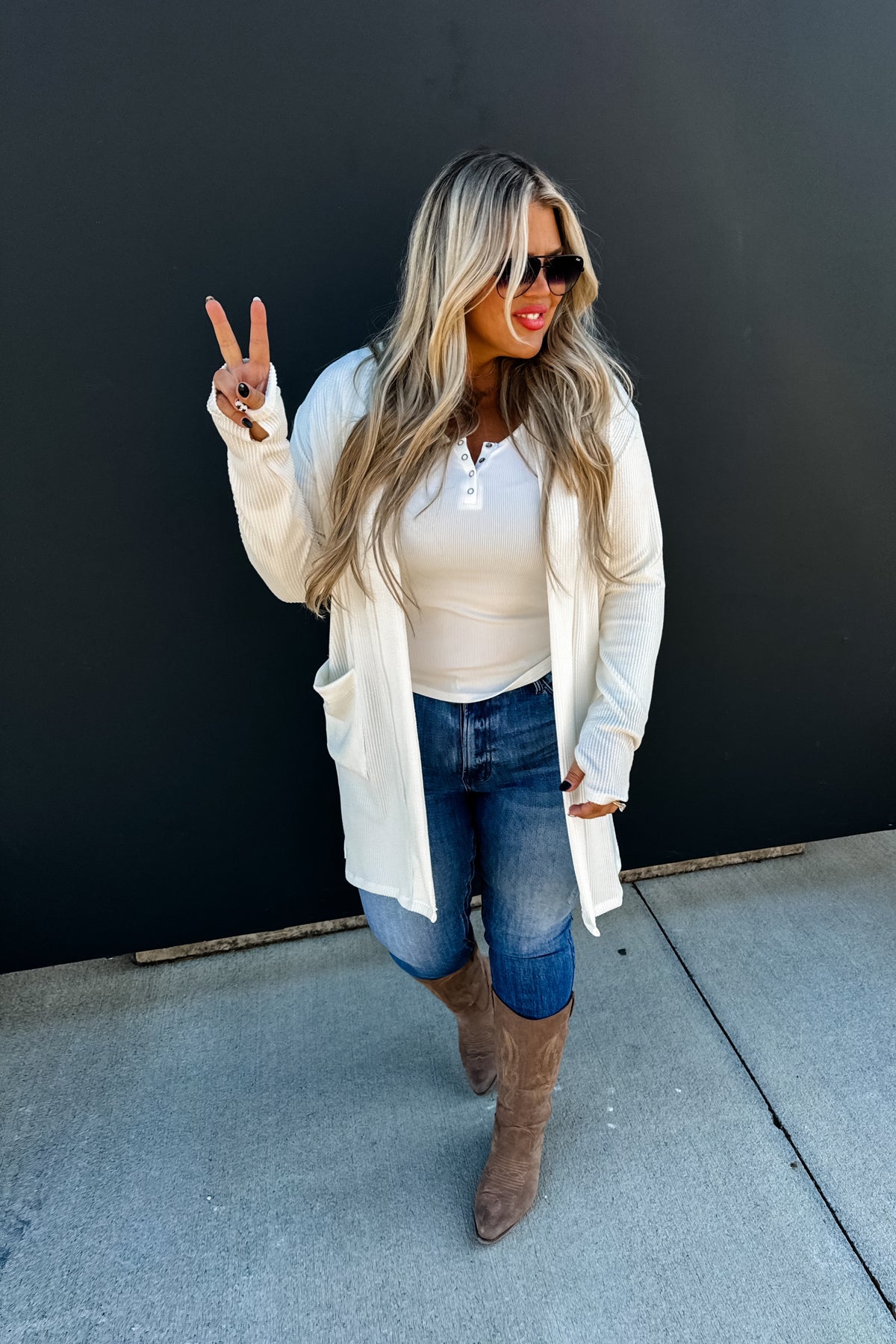 WINTER REESE RIBBED CARIDIGAN