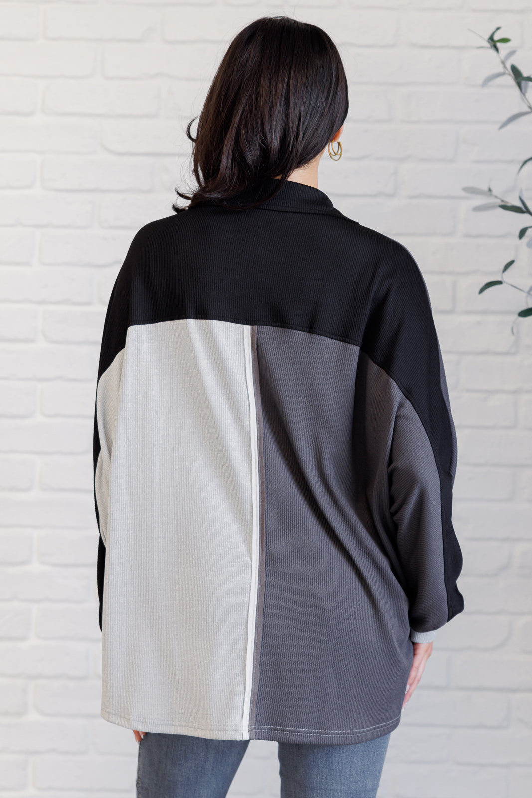 CHIP OFF THE OLE’ COLOR BLOCK TOP (GRAY)