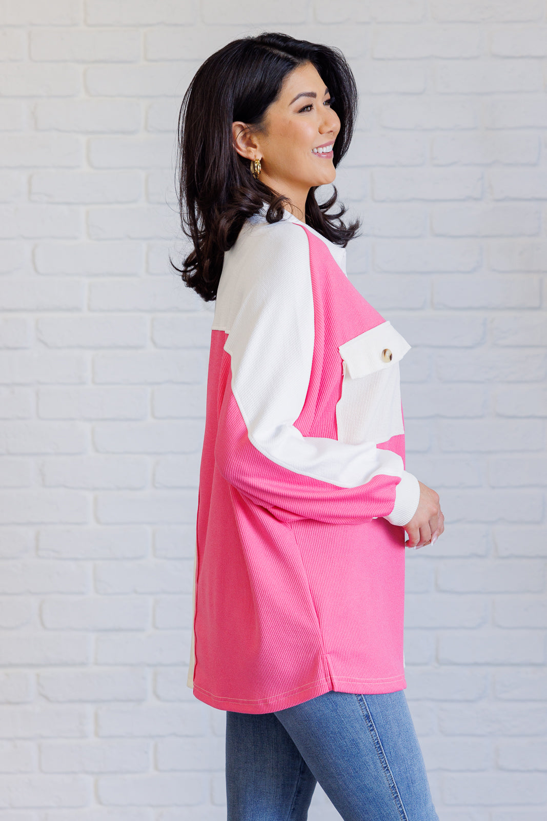 CHIP OFF THE OLE’ COLOR BLOCK TOP (PINK)