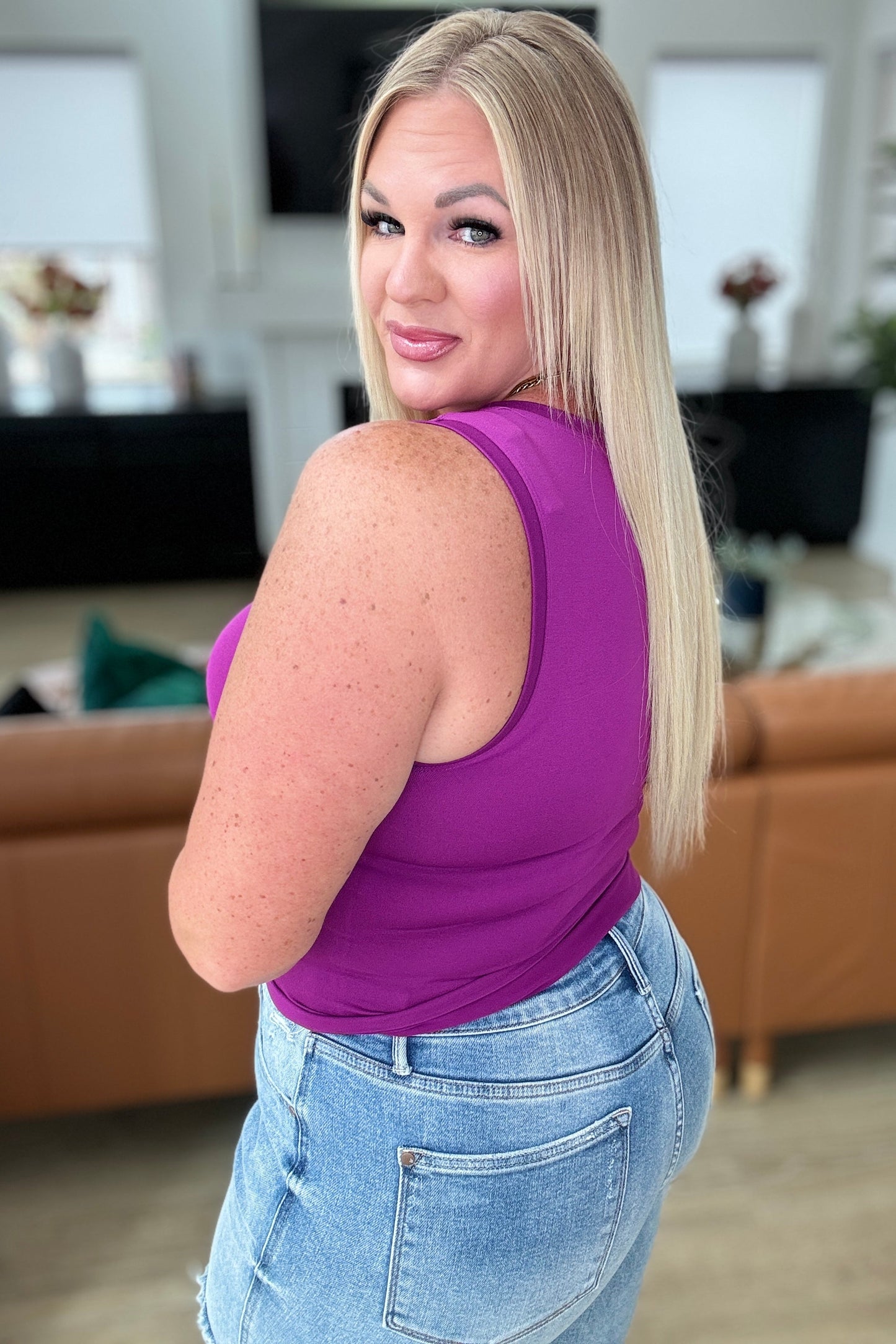 GIMMIE GIMMIE! LONGLINE TANK (PLUM)