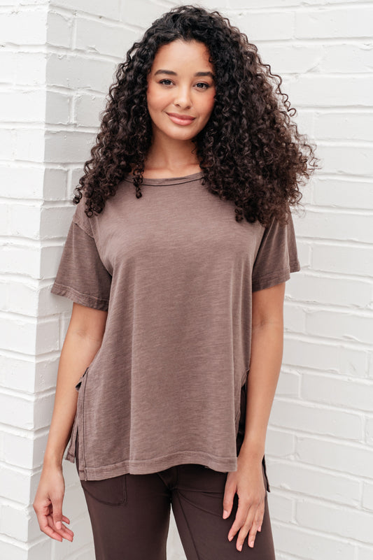 LET ME LIVE RELAXED TEE (BROWN)