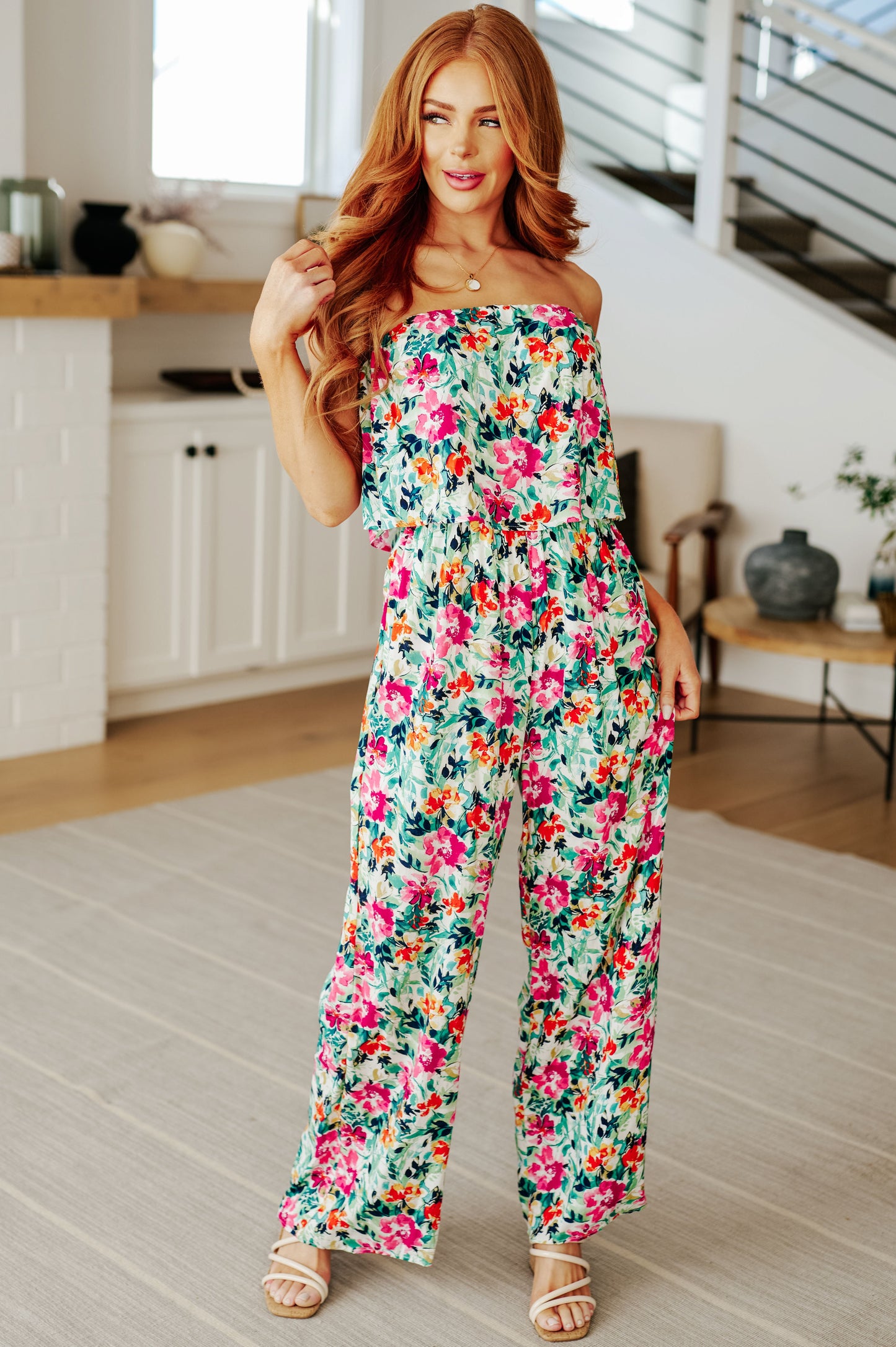 LIFE OF THE PARTY FLORAL JUMPSUIT