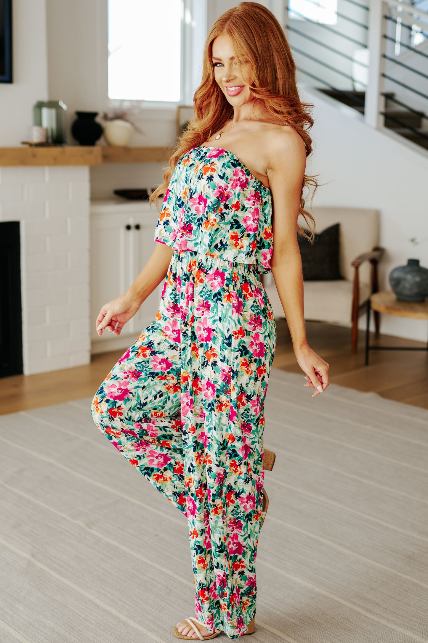 LIFE OF THE PARTY FLORAL JUMPSUIT