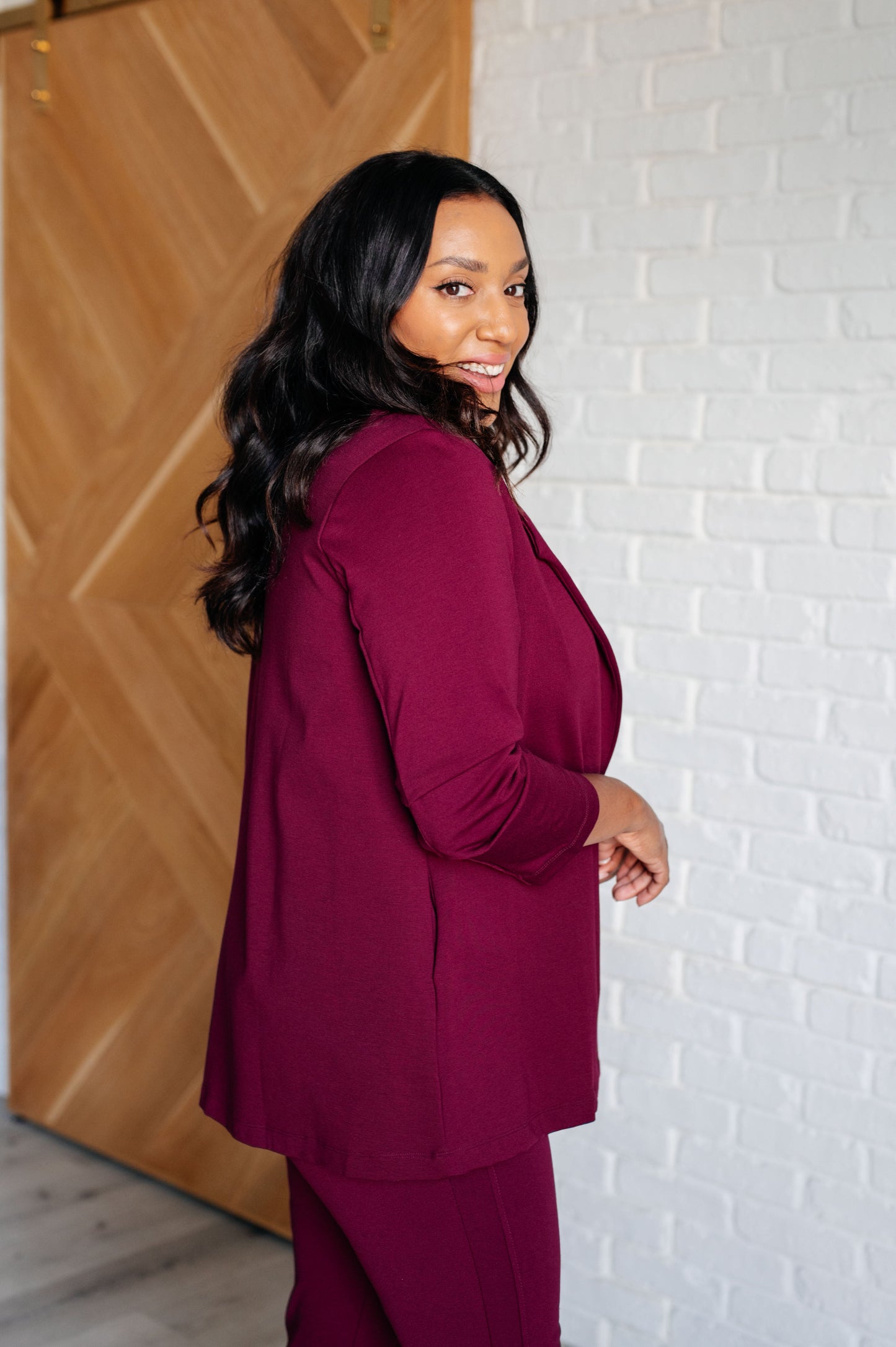 MAGIC 3/4 BLAZER (WINE)