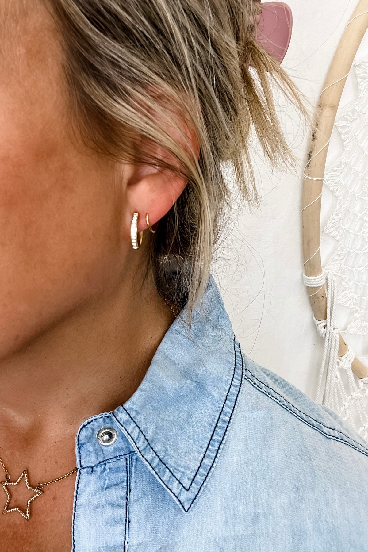 DOUBLE HOOP EARRINGS