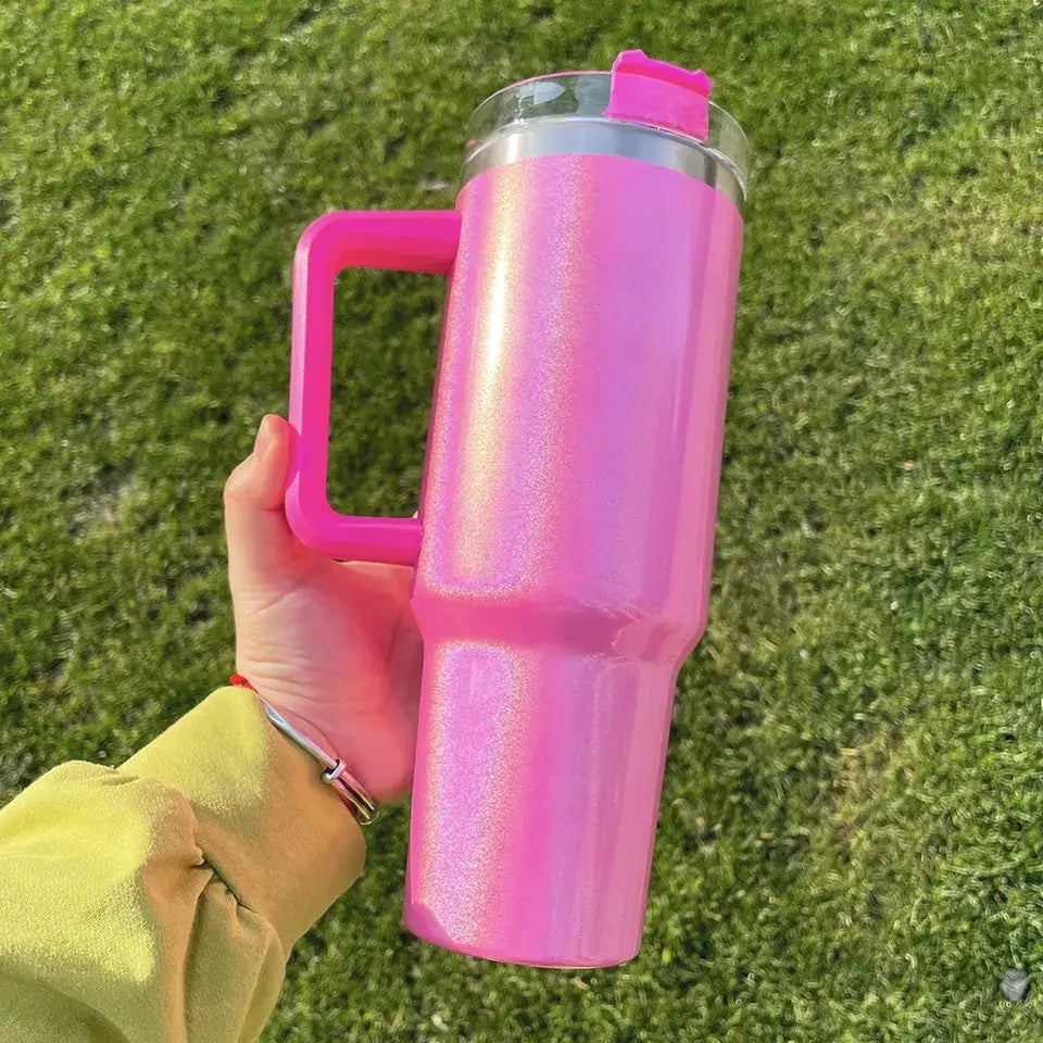  Barbie Pink water bottle, Bright pink stanley cup