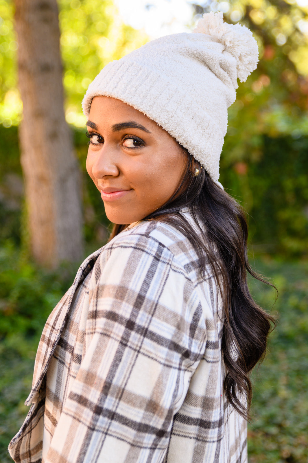 SLOUCHY IVORY BEANIE