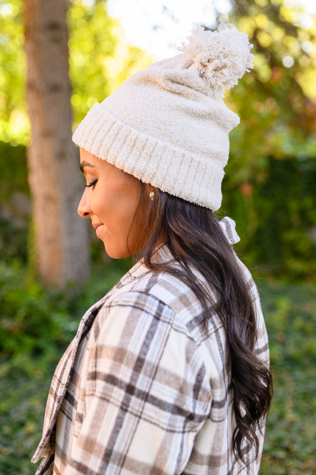 SLOUCHY IVORY BEANIE