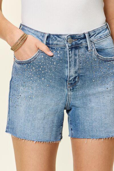 RHINESTONE COWGIRL JUDY BLUE SHORTS