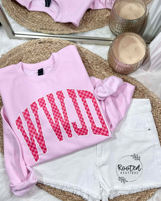 CUSTOM CHECKER GRAPHIC SWEATSHIRT