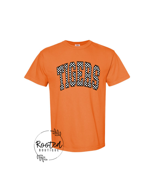 CHECKERED TIGERS T-SHIRT