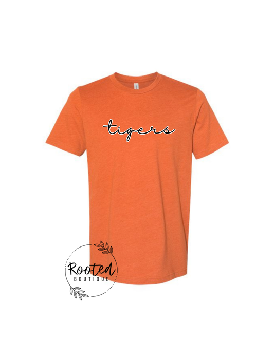 CURSIVE TIGERS T-SHIRT (2 COLORS)