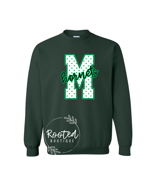 VARSITY DOT M CREWNECK