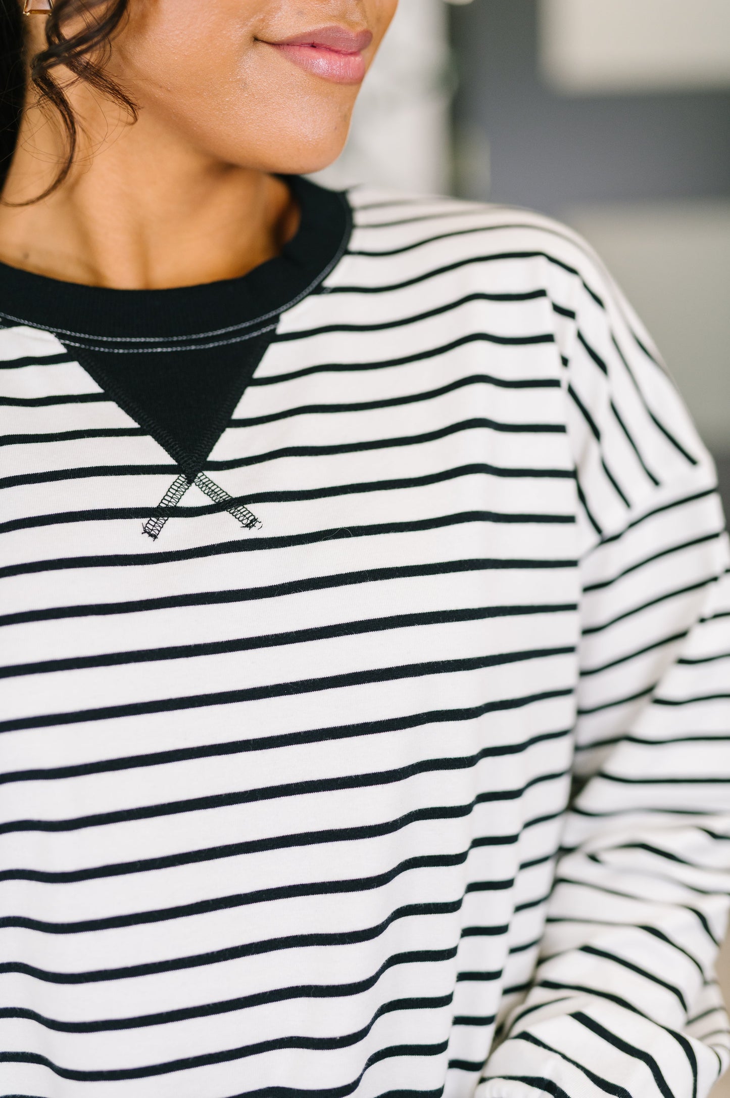ALMOST THERAPEUTIC PULLOVER (BLACK + WHITE)