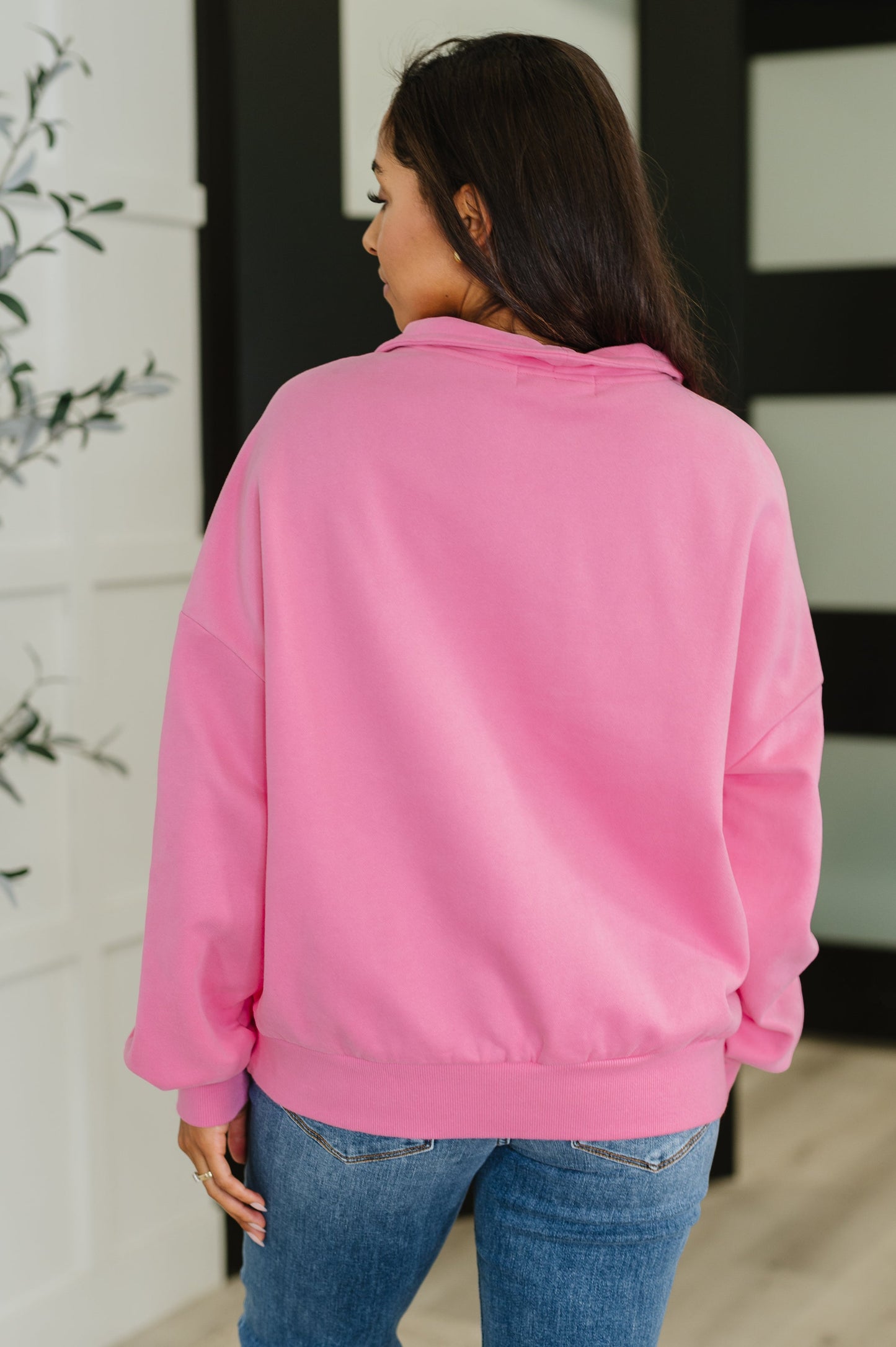 BON BON DELIGHT HALF ZIP PULLOVER (PINK)