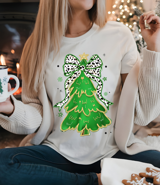 BOW-TIFUL CHRISTMAS TREE GRAPHIC TEE + SWEATSHIRT