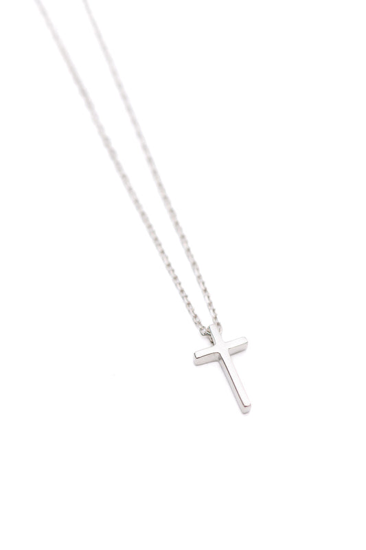 DAINTY SILVER CROSS NECKLACE