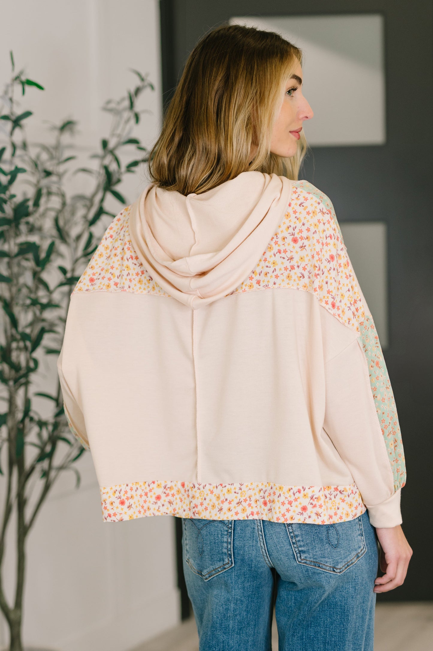 FLORAL PATCHWORK HOODIE