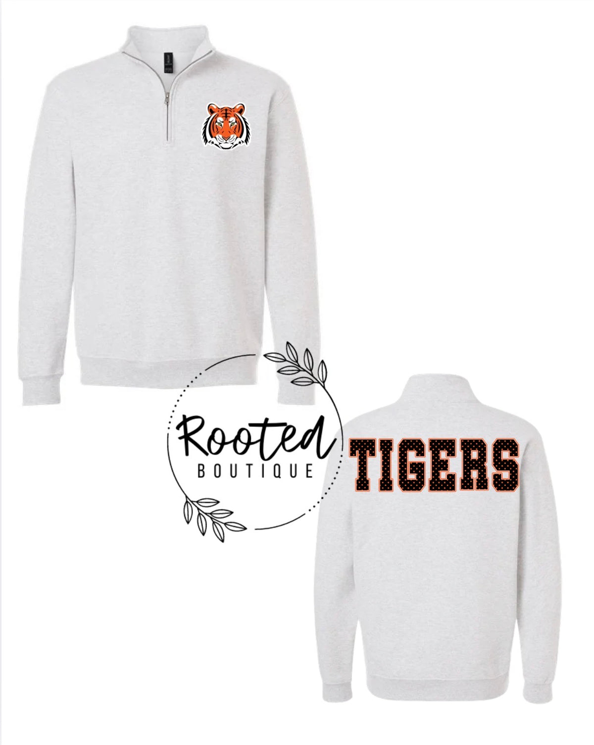 TIGERS 1/4 ZIP (without Amberly)