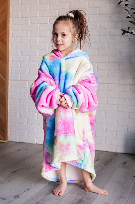 KIDS OVERSIZED HOODIE BLANKET (RAINBOW)