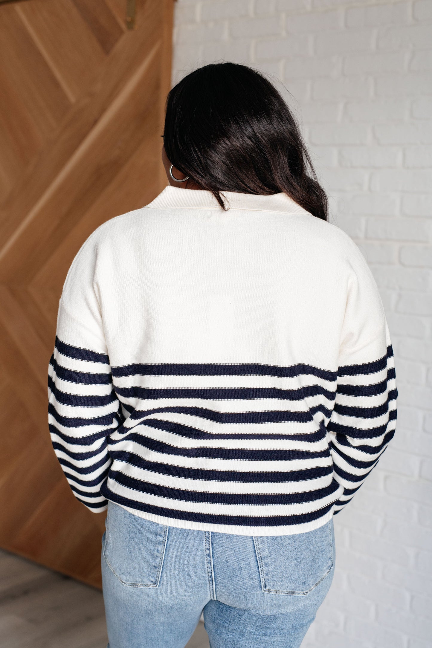 MEMORABLE MOMENT STRIPED SWEATER (BLACK + WHITE)