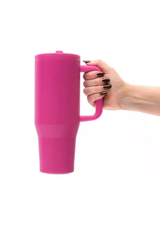 NO SPILL 40 OZ TUMBLER (HOT PINK)