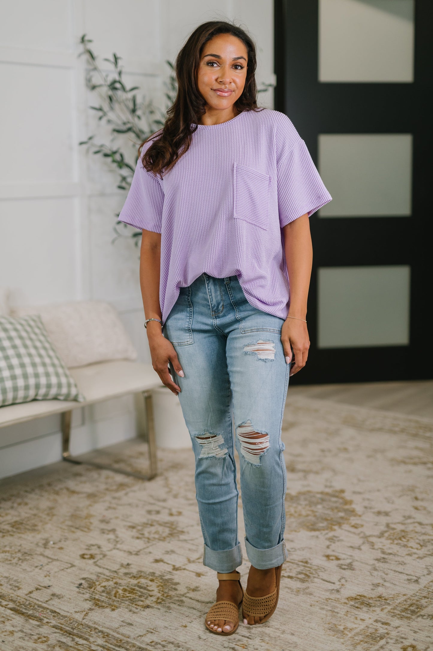 NOT THAT COMPLICATED TEE (LAVENDER)