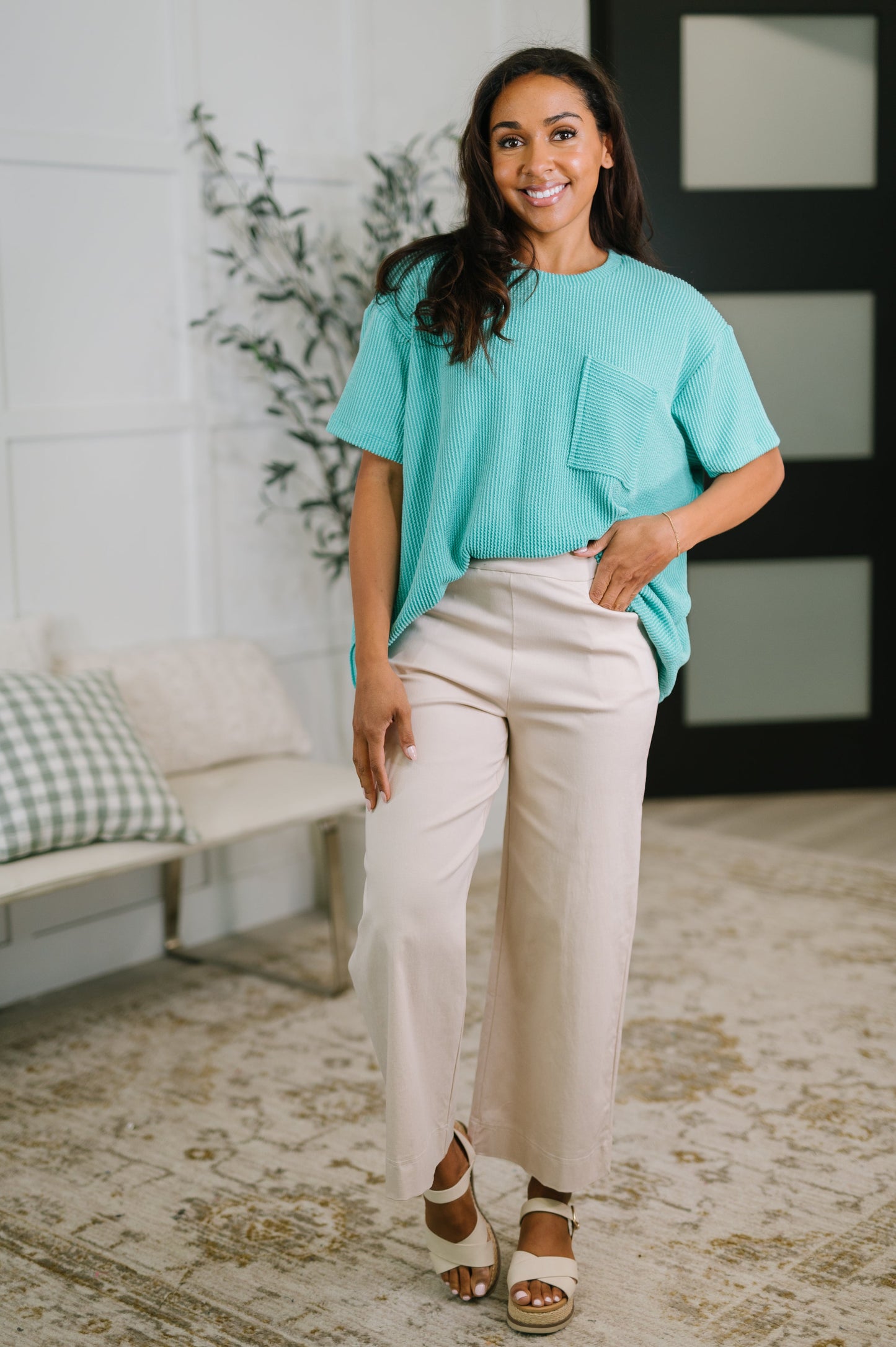 NOT THAT COMPLICATED TEE (TURQUOISE)