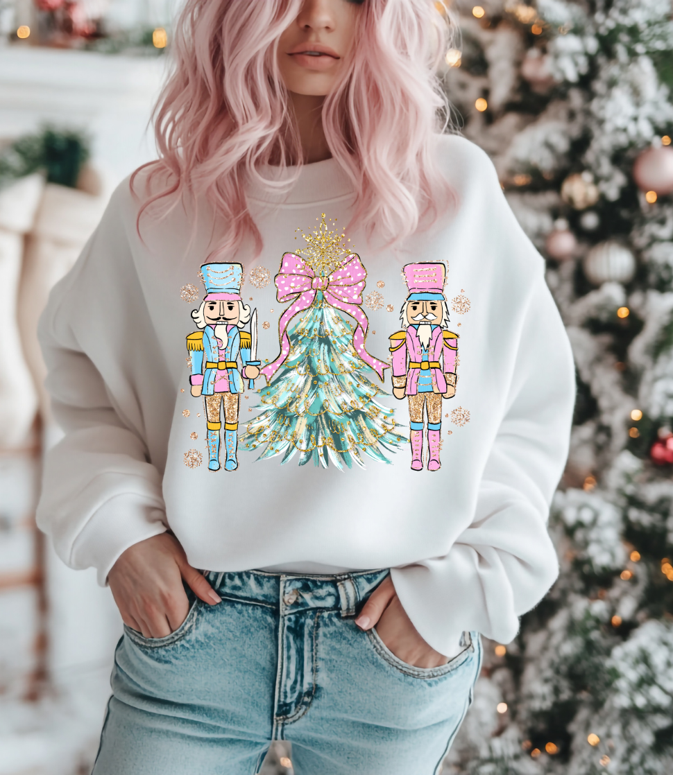 NUTCRACKER WONDERLAND (WHITE) GRAPHIC TEE + SWEATSHIRT
