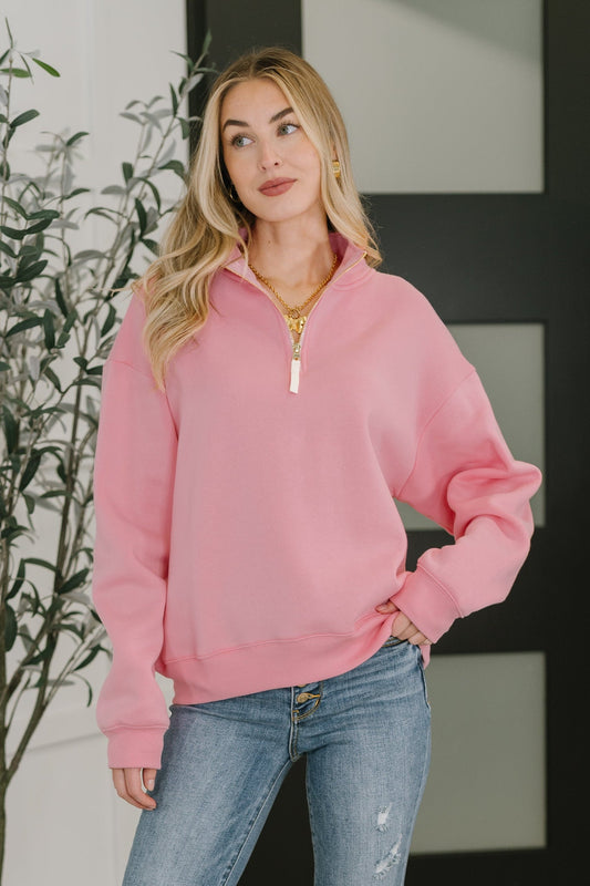 SWEATER WEATHER PULLOVER (DARK PINK)