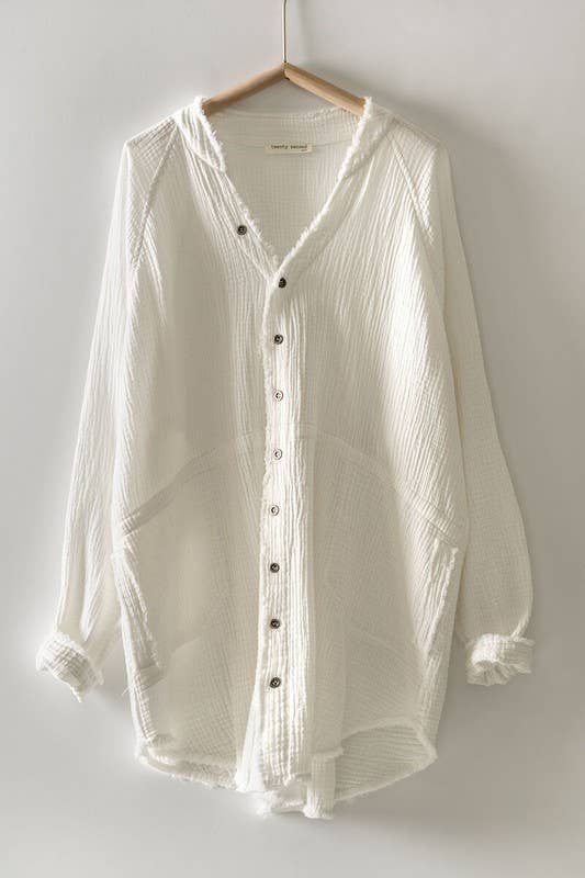 GAUZE DREAM TOP - WHITE