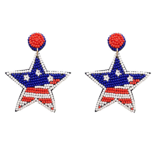 USA FLAG EARRINGS