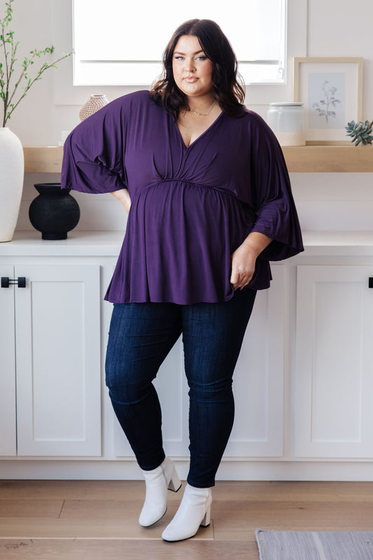 LOVE ON THE LINE PEPLUM BLOUSE