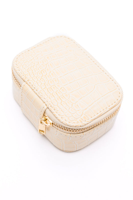 TRAVEL JEWELRY CASE - SNAKESKIN